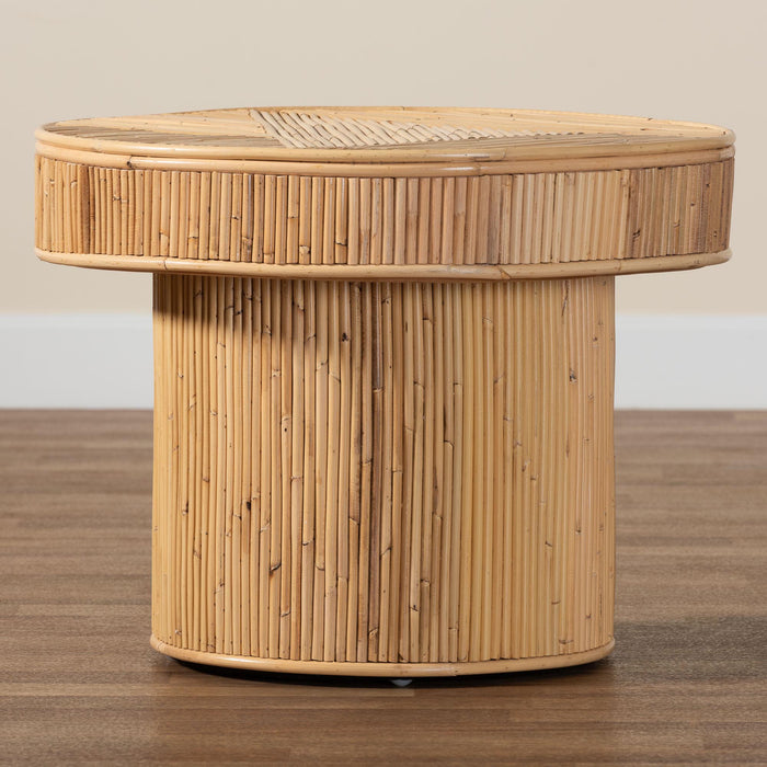 IRYNA BOHEMIAN NATURAL RATTAN END TABLE