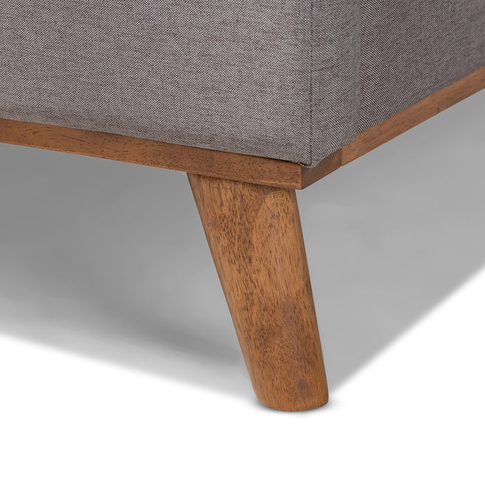 Gretchen Modern Upholstered Platform Bed/Grey King