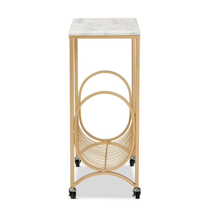 Jacek Wine Cart With Marble Tabletop