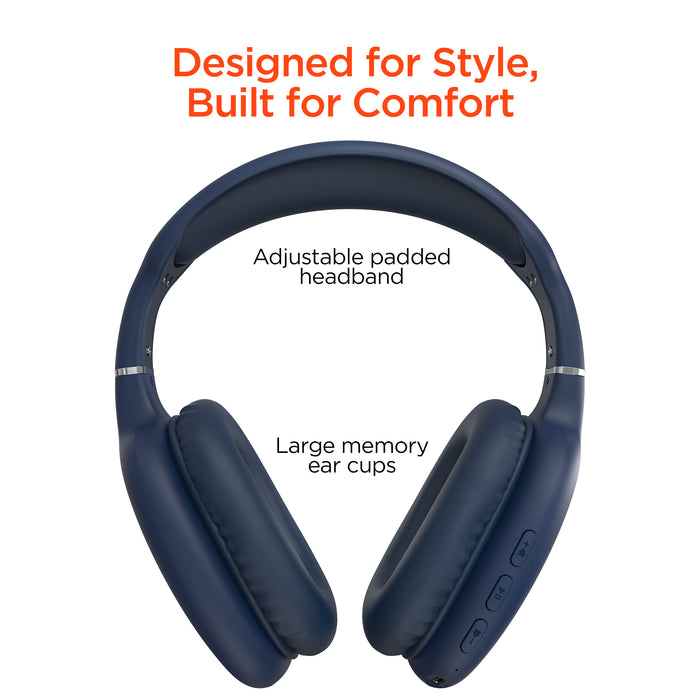 HyperGear VIBE Wireless Headphones Blue