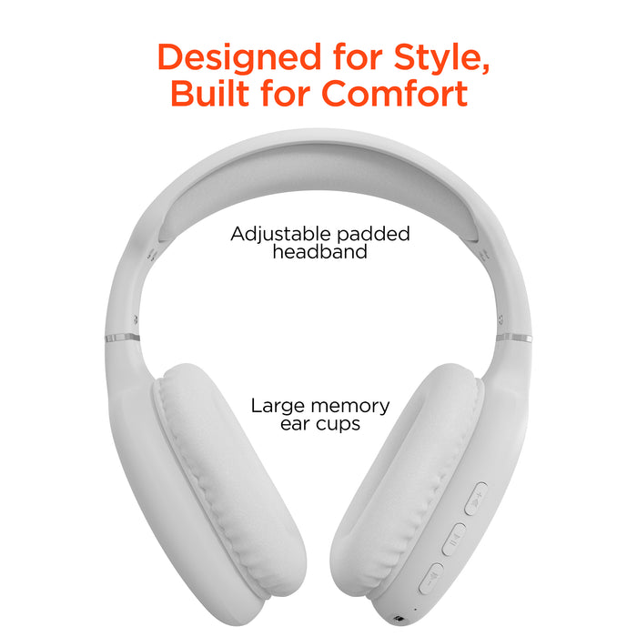HyperGear VIBE Wireless Headphones White
