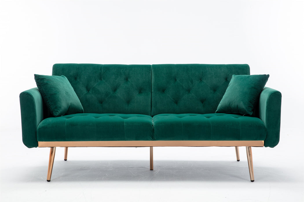 Kent Velvet Sofa/ Green