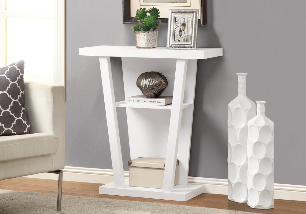 Hall Console Accent Table/White