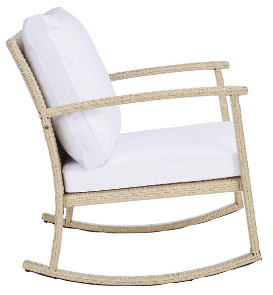 Daire Rocking Chair/Beige White Cushion