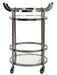 Sienna Contemporary Gunmetal 2 Tier Round Bar Cart - Cool Stuff & Accessories