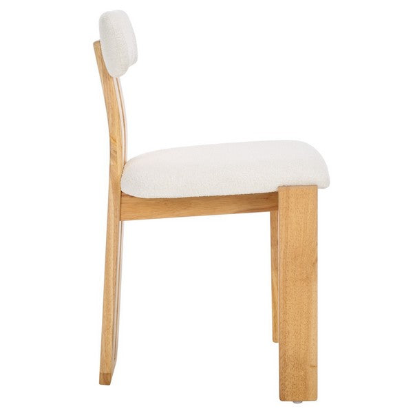 Cayde Boucle Dining Chair/Cream/Light Blonde