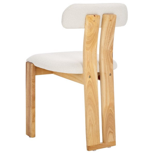 Cayde Boucle Dining Chair/Cream/Light Blonde