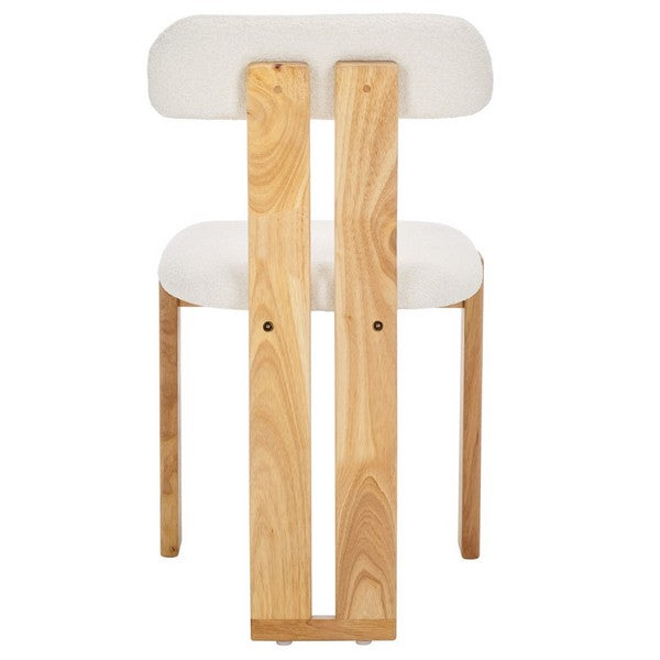 Cayde Boucle Dining Chair/Cream/Light Blonde