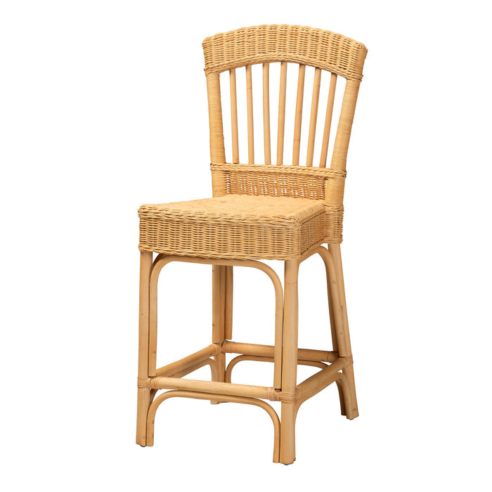 BALI & PARI BARITO BOHEMIAN NATURAL RATTAN COUNTER STOOL