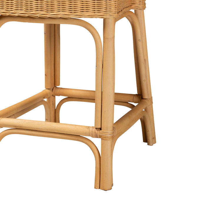 BALI & PARI BARITO BOHEMIAN NATURAL RATTAN COUNTER STOOL