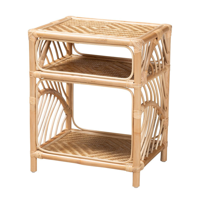 Baara Nightstand – Modern Bohemian Natural Rattan