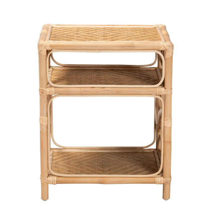 Baara Nightstand – Modern Bohemian Natural Rattan