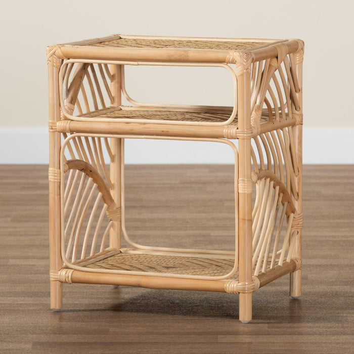 Baara Nightstand – Modern Bohemian Natural Rattan