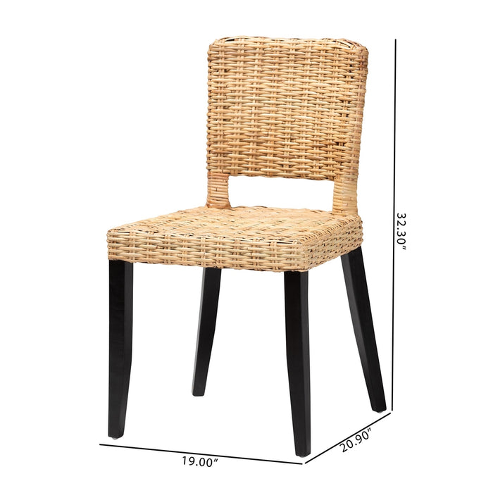 DERMOT BOHEMIAN 2-PIECE DINING CHAIR SET