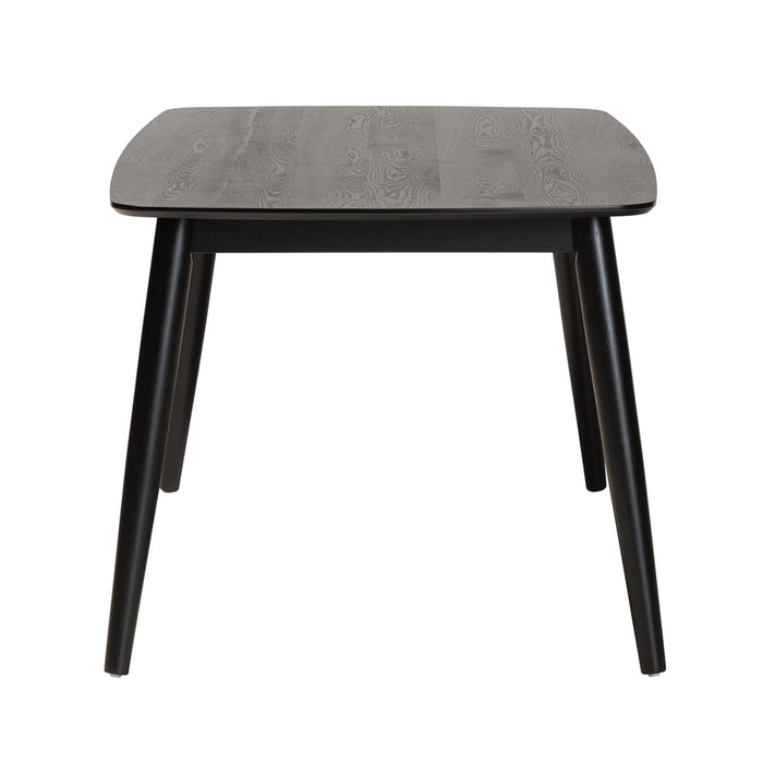 FLORA MODERN BLACK FINISHED WOOD DINING TABLE