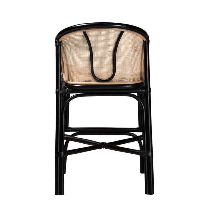 BALI & PARI MIRANDA BOHEMIAN RATTAN COUNTER STOOL