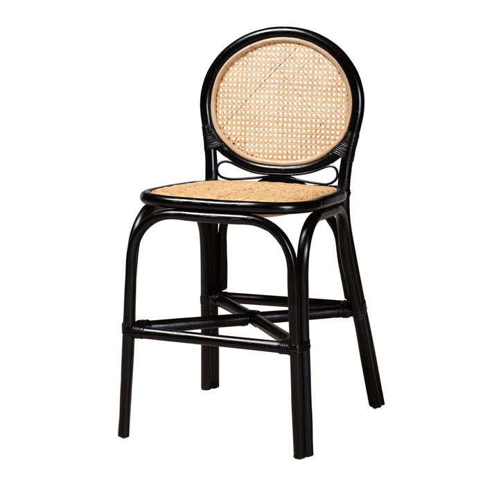 BALI & PARI AYANA RATTAN COUNTER STOOL/BLACK