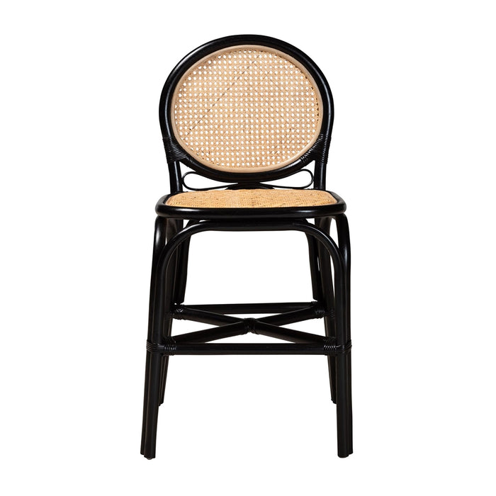 BALI & PARI AYANA RATTAN COUNTER STOOL/BLACK