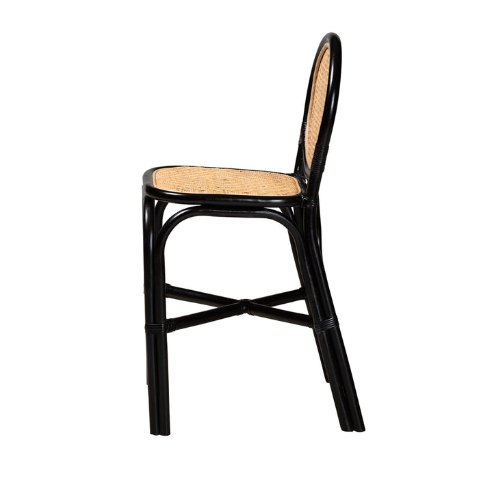 BALI & PARI AYANA RATTAN COUNTER STOOL/BLACK