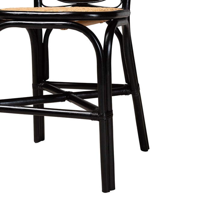 BALI & PARI AYANA RATTAN COUNTER STOOL/BLACK