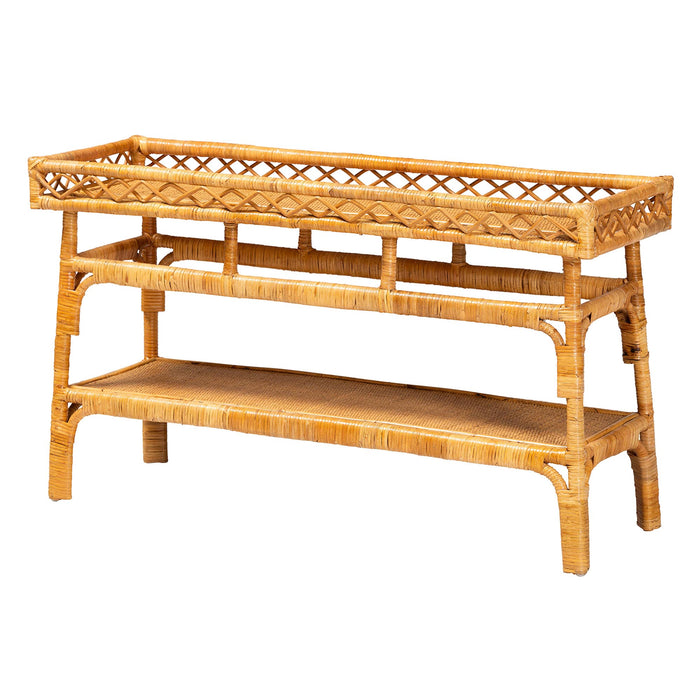 Savitri Modern Boho 2-Tier Entryway Table