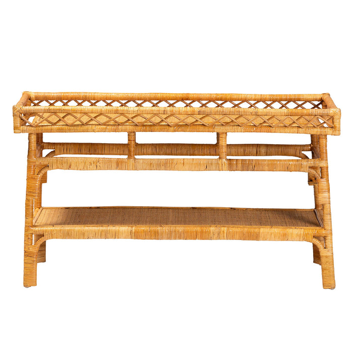 Savitri Modern Boho 2-Tier Entryway Table