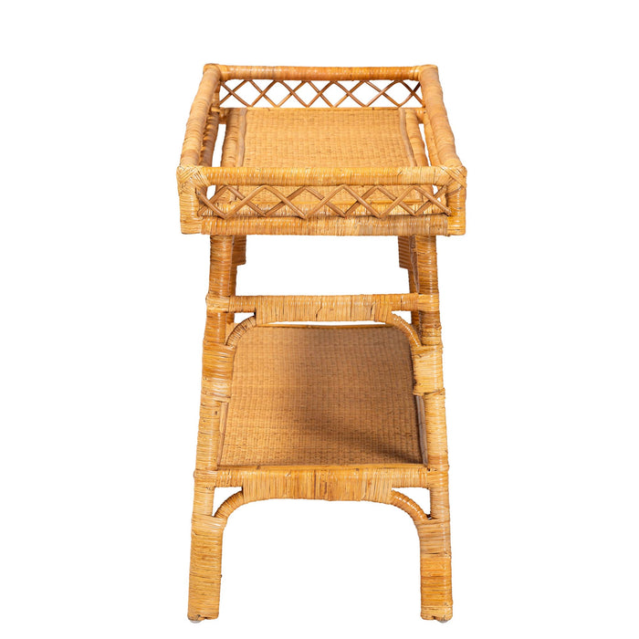 Savitri Modern Boho 2-Tier Entryway Table