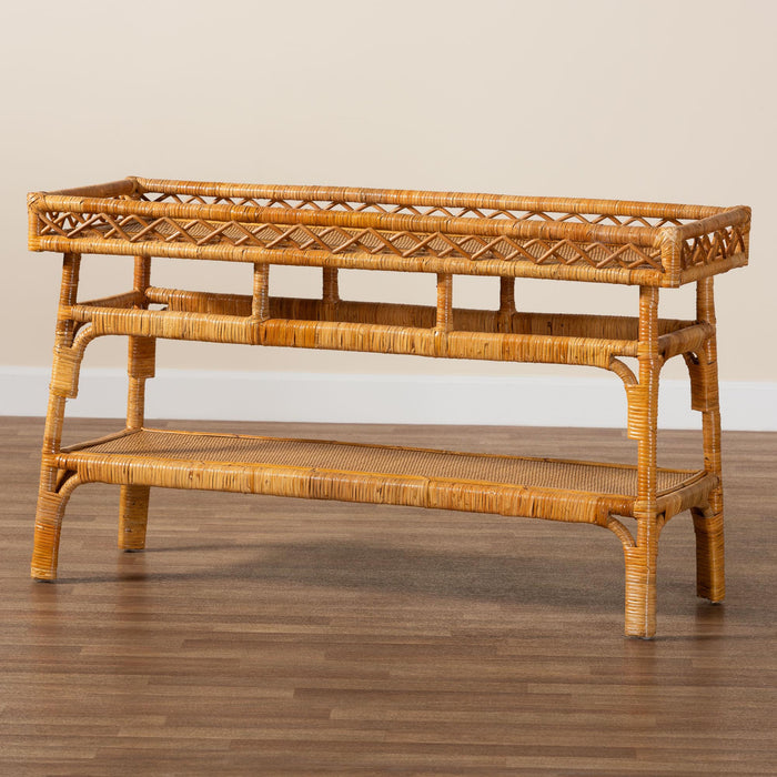 Savitri Modern Boho 2-Tier Entryway Table