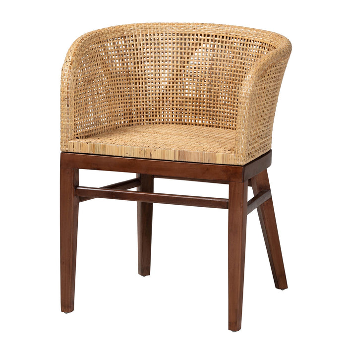 Papua Natural Rattan & Acacia Wood Dining Chair