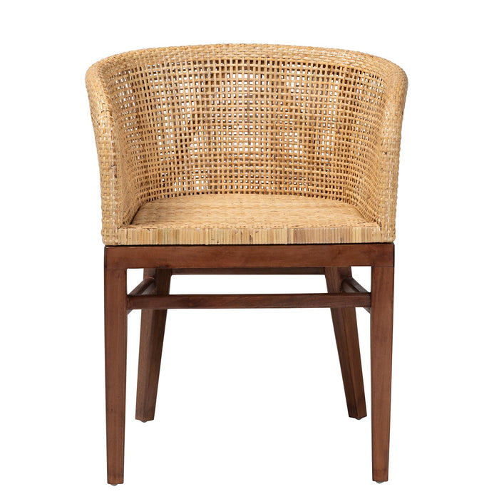 Papua Natural Rattan & Acacia Wood Dining Chair