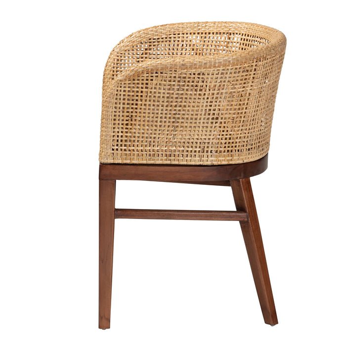 Papua Natural Rattan & Acacia Wood Dining Chair
