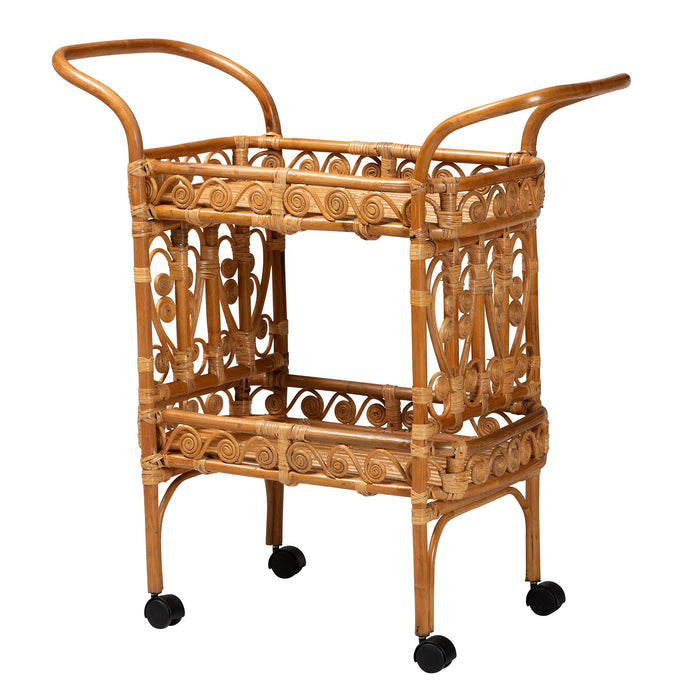 DIWATA BOHEMIAN RATTAN KITCHEN CART