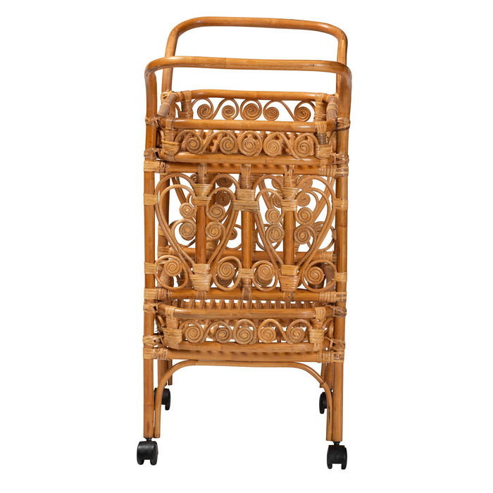 DIWATA BOHEMIAN RATTAN KITCHEN CART