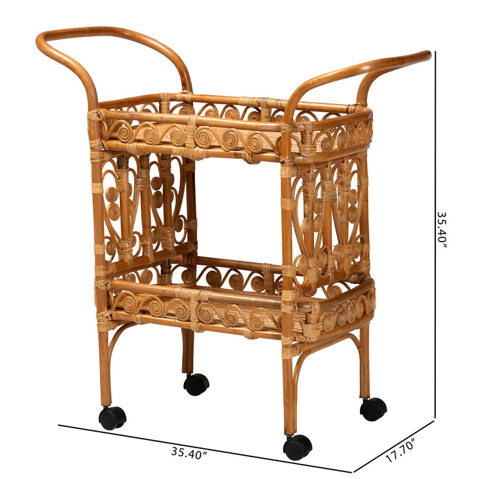 DIWATA BOHEMIAN RATTAN KITCHEN CART