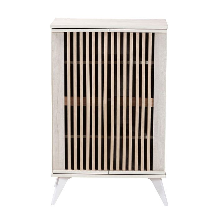 SIMONA MODERN 2 DOOR STORAGE CABINET/LIGHT GREY