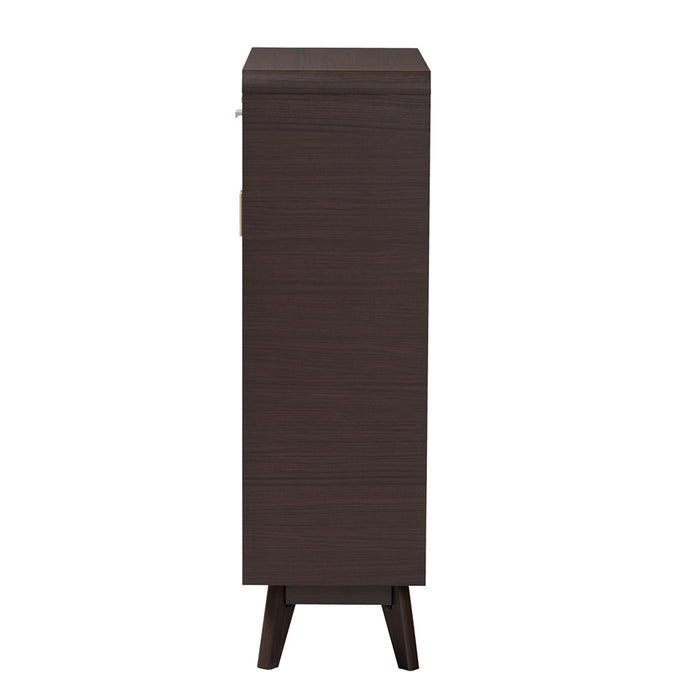 GIANCARLO MODERN 2 DOOR SHOE CABINET WITH RATTAN DOOR