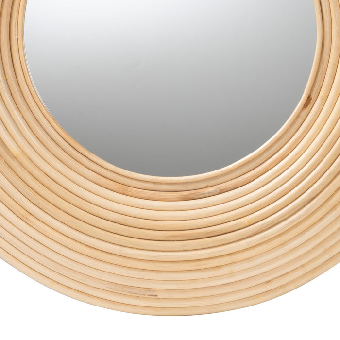 DRUCILLA RATTAN ROUND ACCENT WALL MIRROR