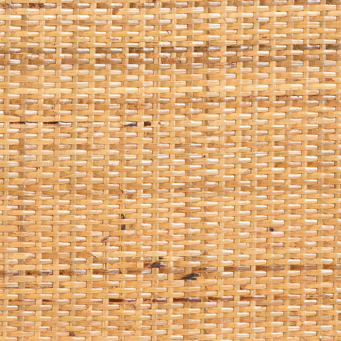 Curacao Honey Rattan Bookcase – Boho 2-Drawer Storage Shelf