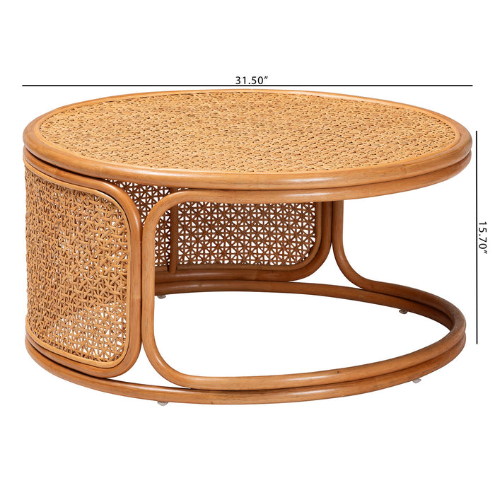 Eldon Honey Rattan Coffee Table