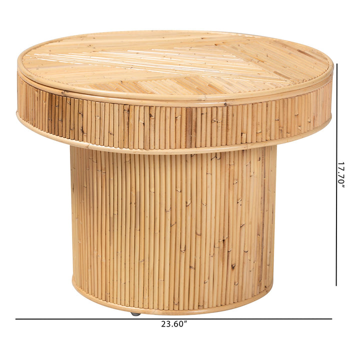 IRYNA BOHEMIAN NATURAL RATTAN END TABLE