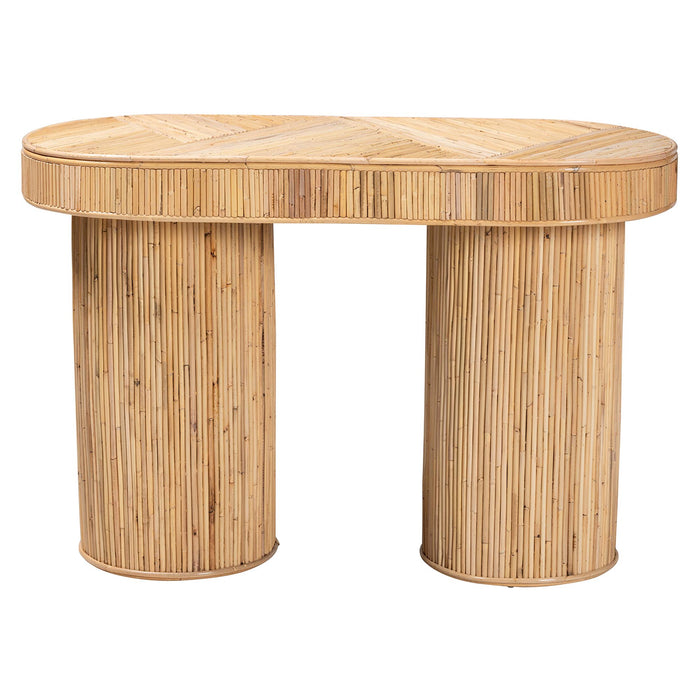 IRYNA MODERN NATURAL RATTAN CONSOLE TABLE