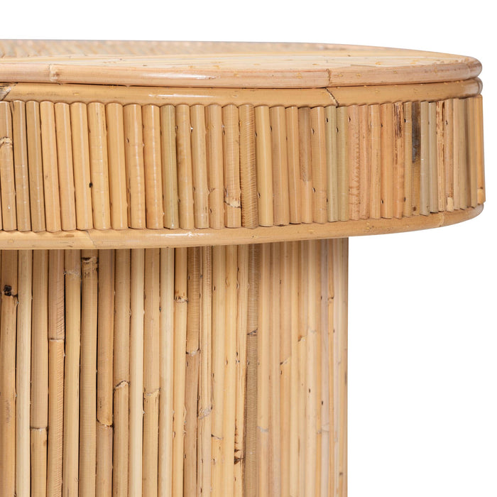 IRYNA MODERN NATURAL RATTAN CONSOLE TABLE