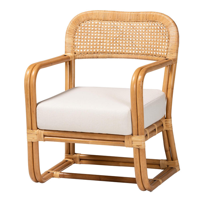 AILITH BOHEMIAN LIGHT HONEY RATTAN ARM CHAIR