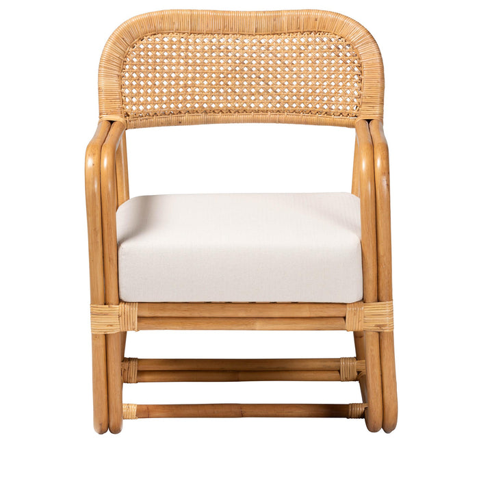 AILITH BOHEMIAN LIGHT HONEY RATTAN ARM CHAIR