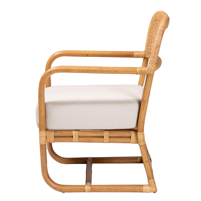 AILITH BOHEMIAN LIGHT HONEY RATTAN ARM CHAIR