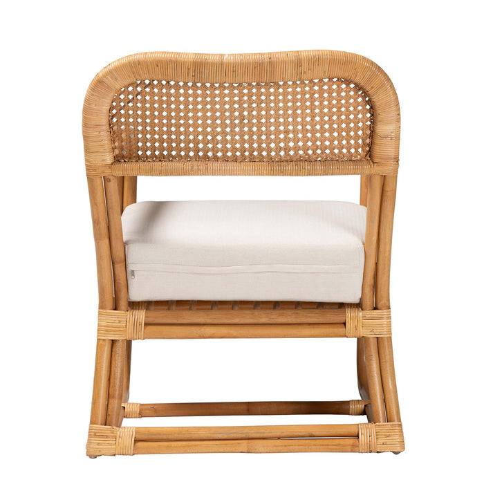 AILITH BOHEMIAN LIGHT HONEY RATTAN ARM CHAIR