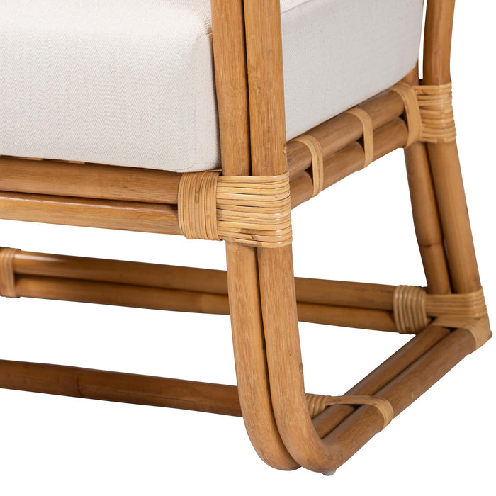 AILITH BOHEMIAN LIGHT HONEY RATTAN ARM CHAIR