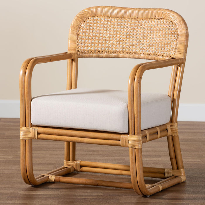 AILITH BOHEMIAN LIGHT HONEY RATTAN ARM CHAIR