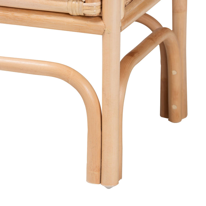 CARABELLA BOHEMIAN NATURAL RATTAN 1-DRAWER NIGHTSTAND