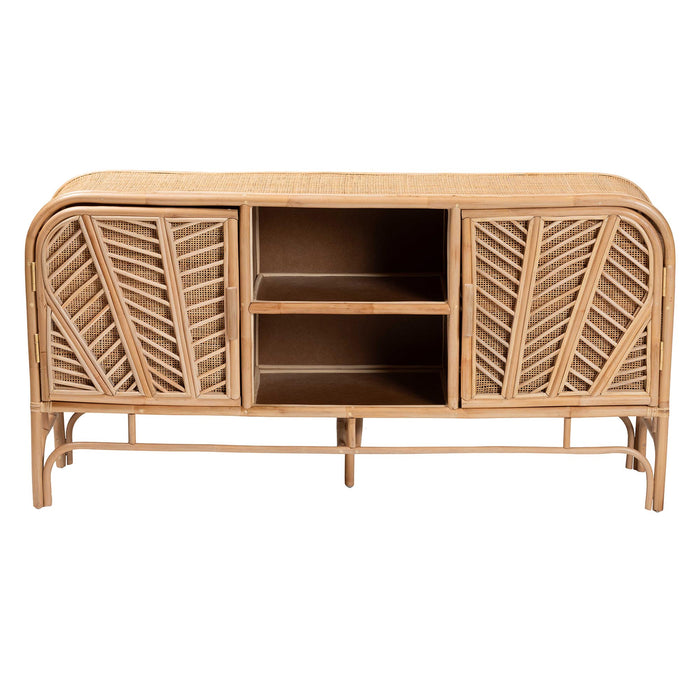 CARABELLA BOHEMIAN NATURAL RATTAN 2-DOOR STORAGE CABINET